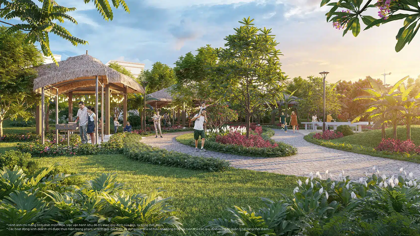 Khung cảnh yên bình tại Vinhomes Green City với không gian xanh mát và tiện ích đa dạng, lý tưởng cho mọi gia đình.