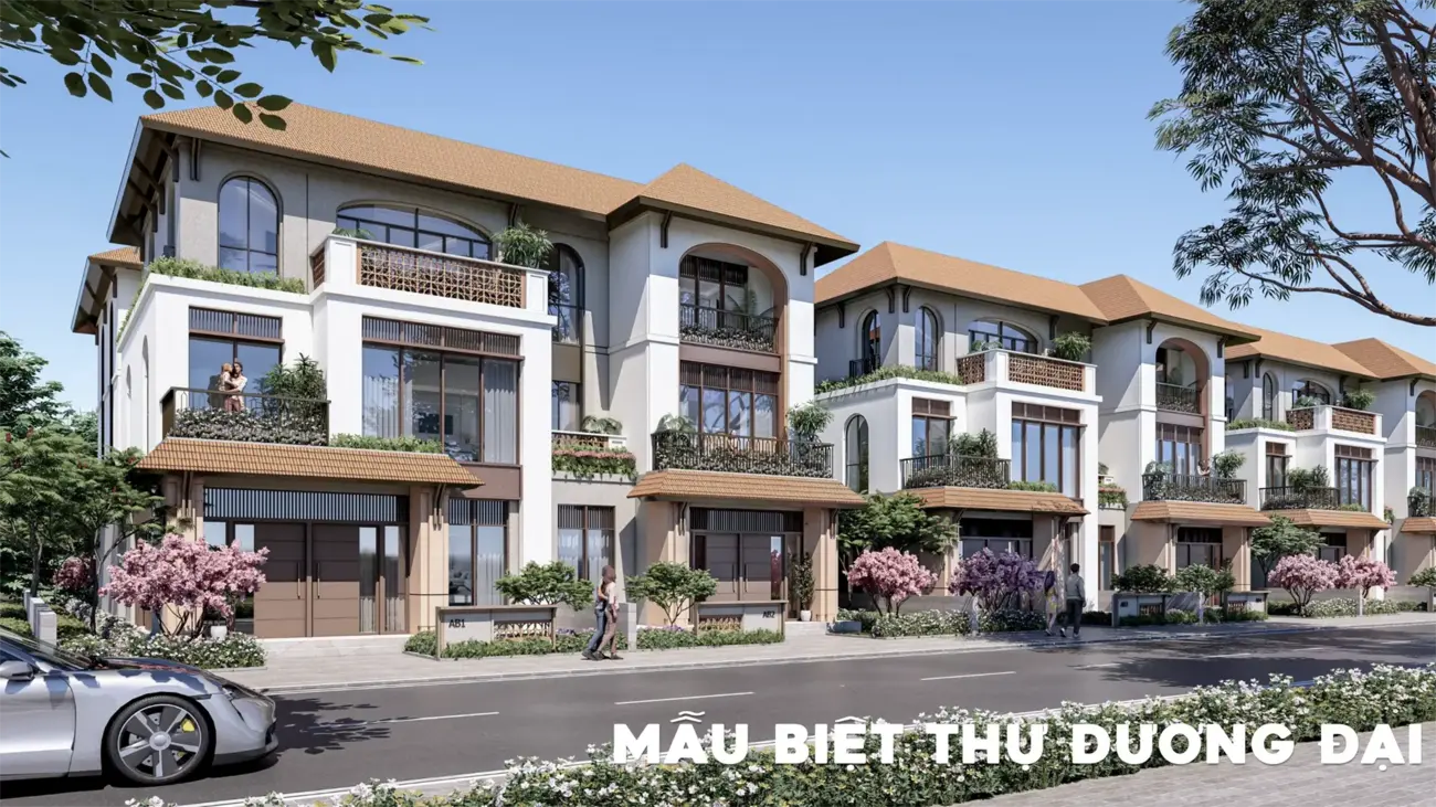 Biệt thự hiện đại với kiến trúc tinh tế và không gian xanh lý tưởng cho cuộc sống.