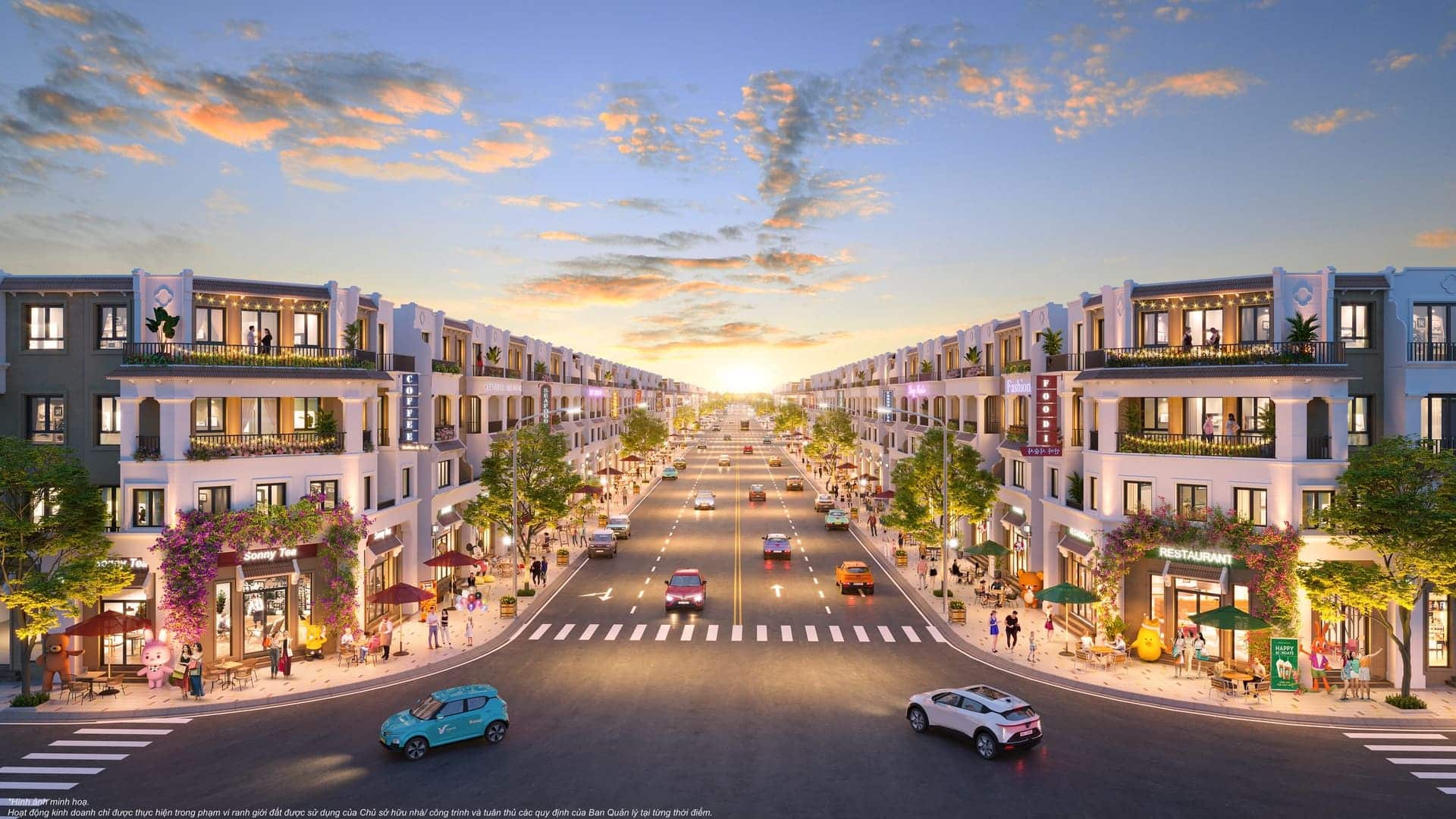 Mẫu shophouse thương mại Đông Dương Vinhomes Wonder City sở hữu mặt tiền trục đại lộ Hừng Đôngkính thời thượng vô cùng bắt mắt, khai thác tối đa tiềm năng giao thương rực rỡ và mang lại cơ hội sinh lời vượt trội cho nhà đầu tư nhạy bén. Kiến trúc Đông Dương mang vẻ đẹp hoài cổ thanh lịch, kết hợp mái dốc truyền thống và vòm cửa cong lãng mạn tinh tế.